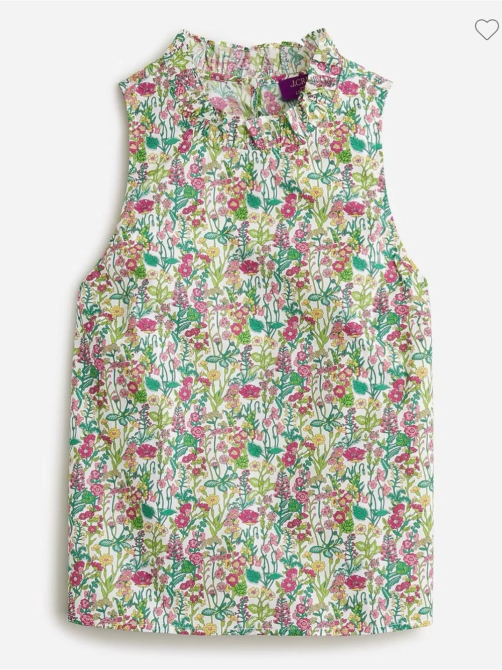 J Crew 100% Cotton Liberty Fabric Floral Sleeveless Top - size S